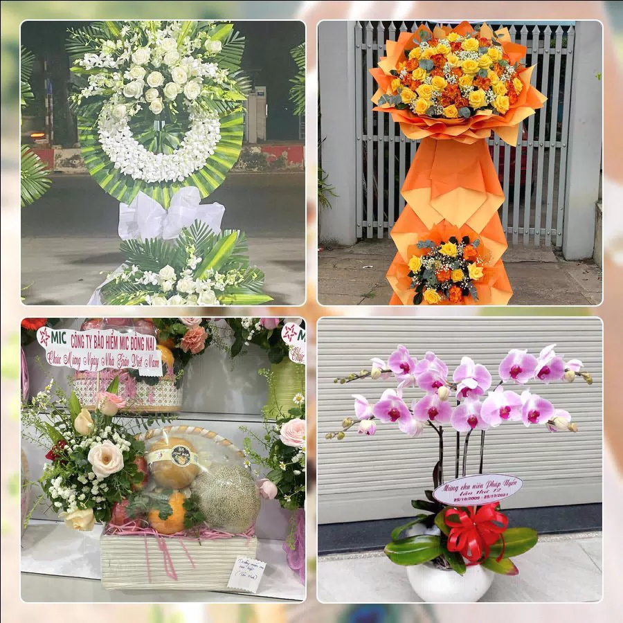 Mẫu hoa tươi cắm mới tại shop hoa Minh Phụng