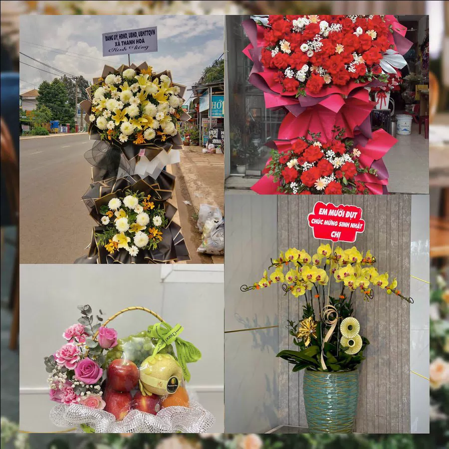 Mẫu hoa tươi tại shop hoa Xã Hồng Vân, Hà Nội