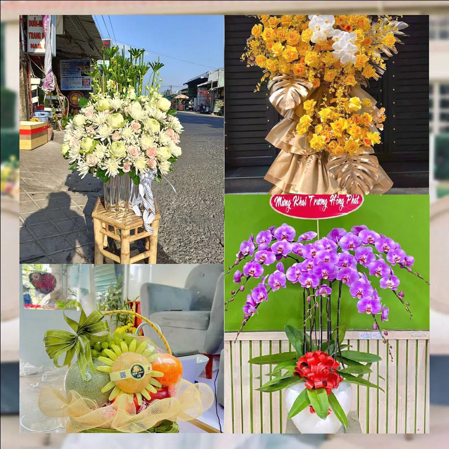 Hoa khai trương, chúc mừng giao tại Phường Phú Mỹ, TP.HCM