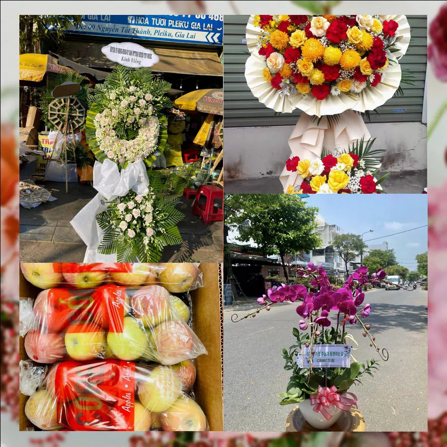 Kệ hoa khai trương tươi thắm tại Xã Nam Phước