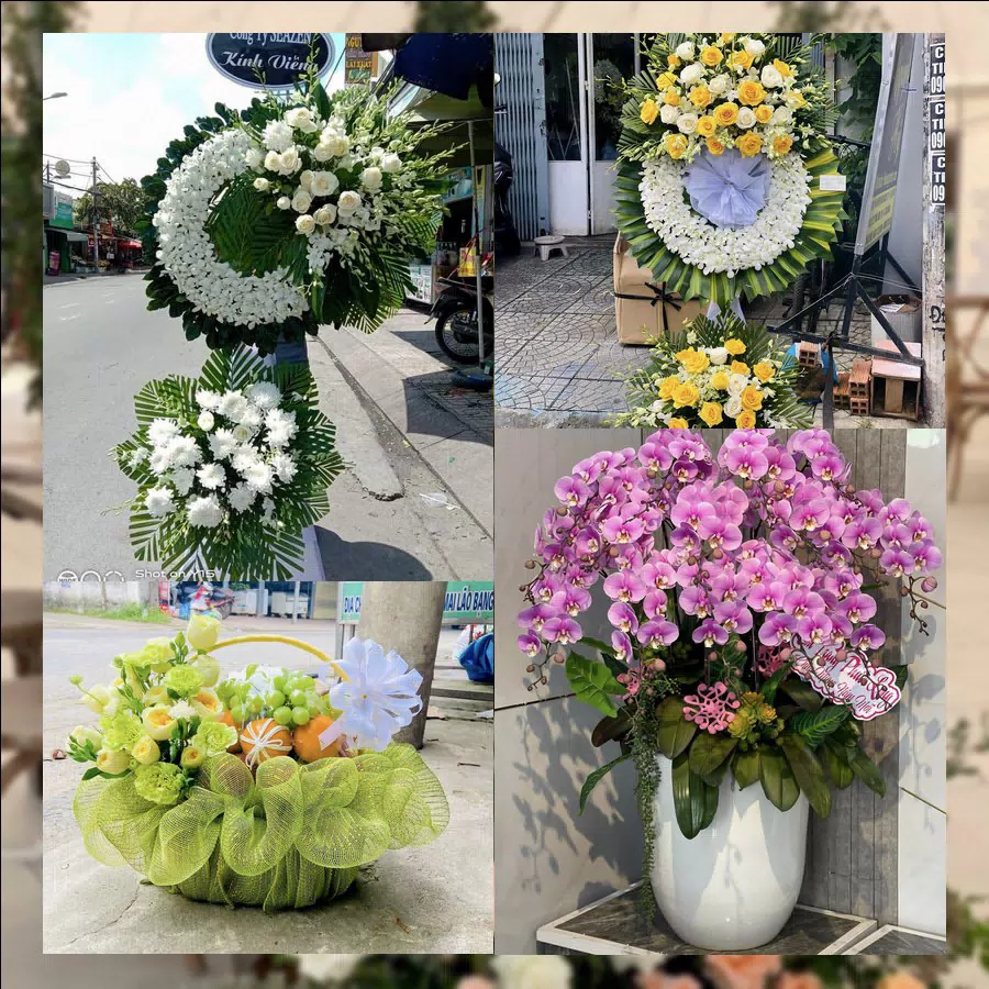 Kệ hoa khai trương tươi thắm giao tại Phường Tùng Thiện