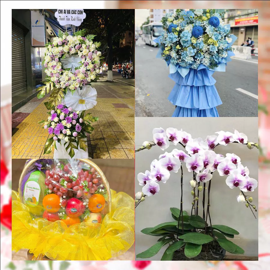 Lẵng hoa chúc mừng tươi thắm tại shop hoa tươi Xã Thượng Phúc
