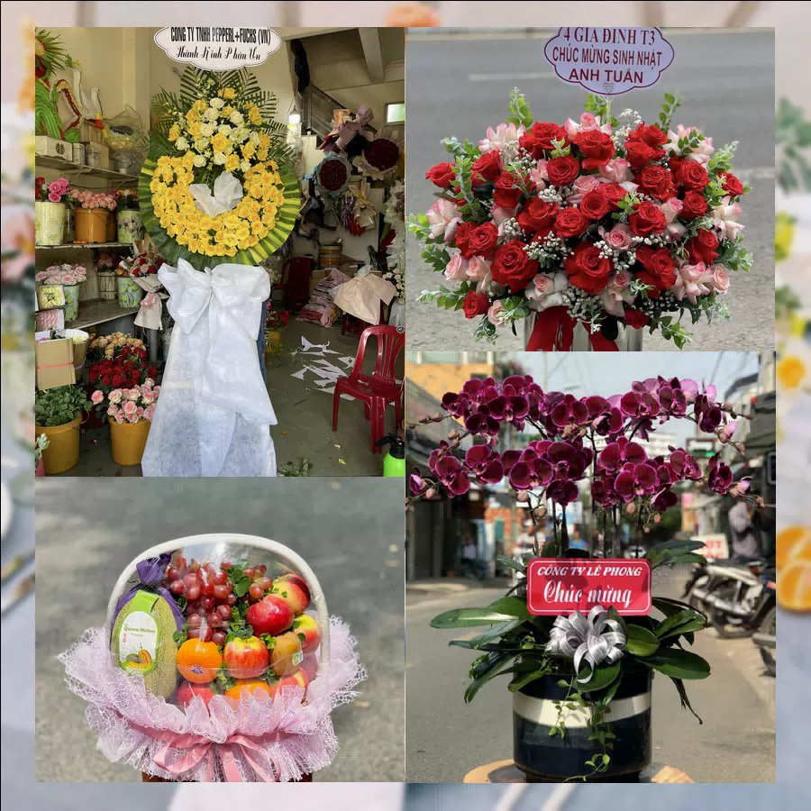 Mẫu hoa tươi đa dạng tại shop hoa tươi Phường Thanh Điền