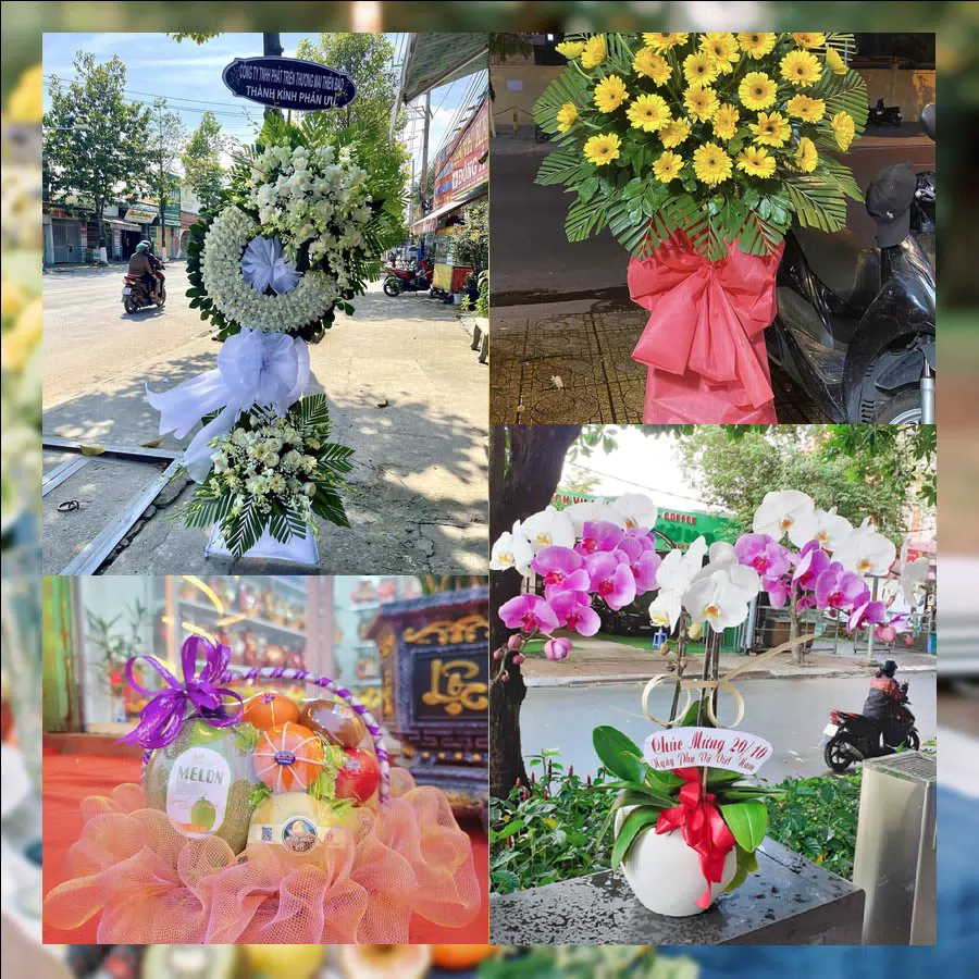 Giỏ trái cây và hoa tươi tại shop hoa tươi Xã Tiên Du