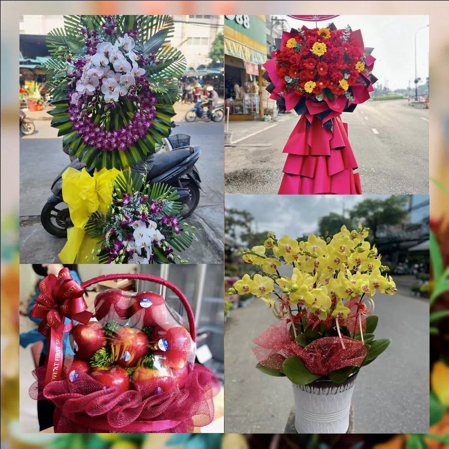 Kệ hoa khai trương tươi thắm giao tại Phường Lý Văn Lâm