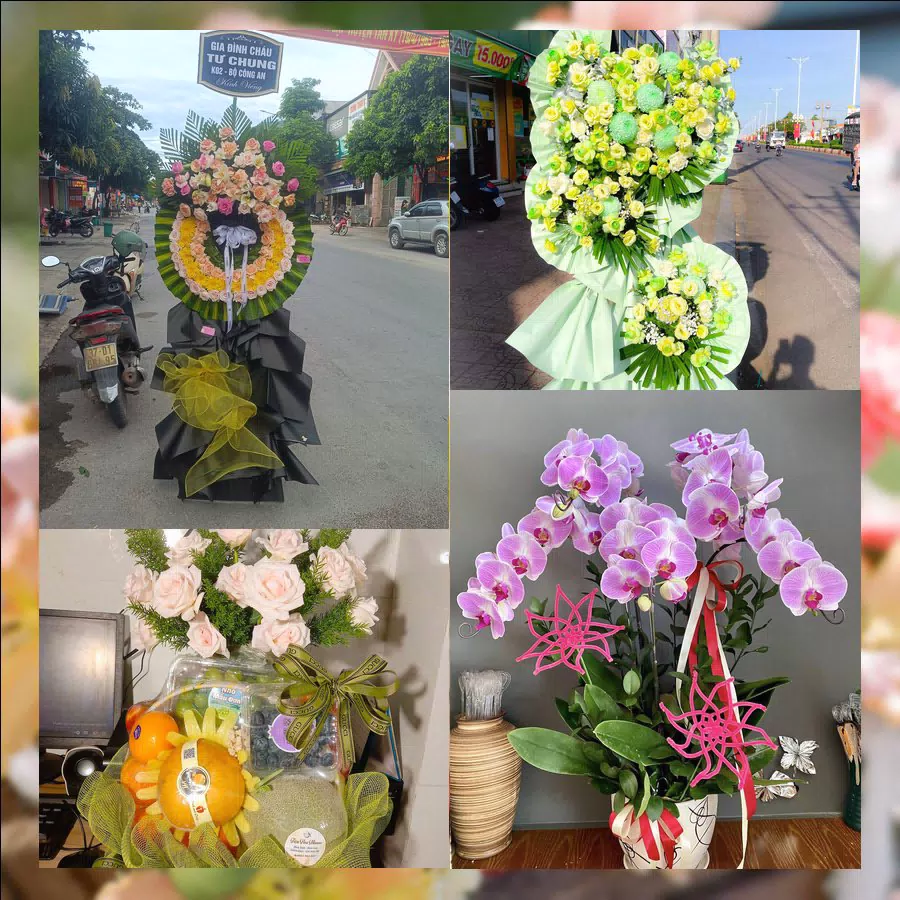 Lẵng hoa tươi trang trí đẹp mắt tại shop hoa tươi Xã Khánh Bình