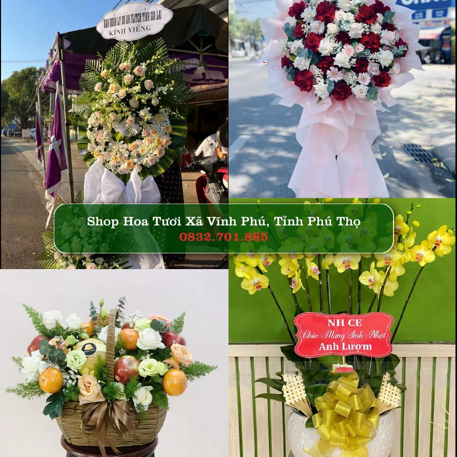 Shop hoa tươi Xã Vĩnh Phú, Tỉnh Phú Thọ - ThuyHoaTuoi.Com giao hoa tận nơi