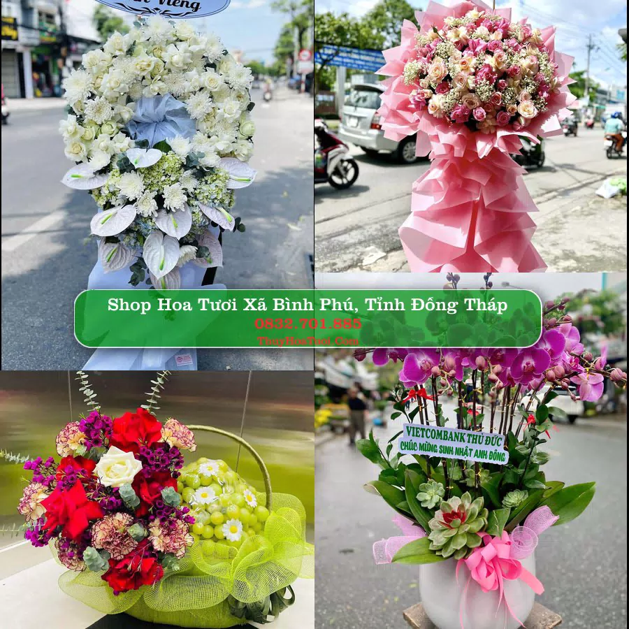 Shop hoa tươi Xã Bình Phú, Tỉnh Đồng Tháp - ThuyHoaTuoi.Com giao hoa tận nơi
