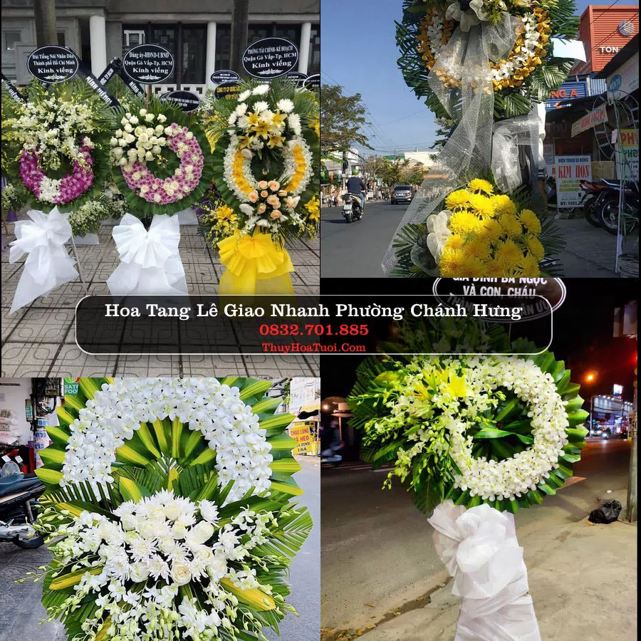 Vòng hoa chia buồn Phường Chánh Hưng - ThuyHoaTuoi.Com