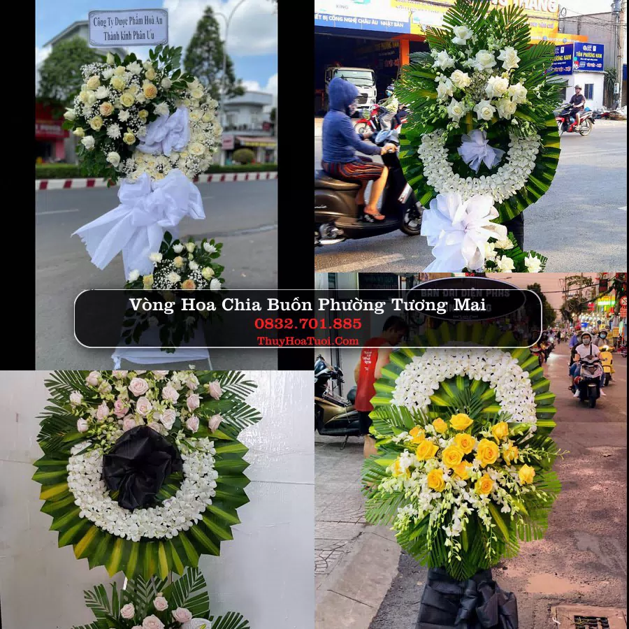 Vòng hoa chia buồn Phường Tương Mai - ThuyHoaTuoi.Com