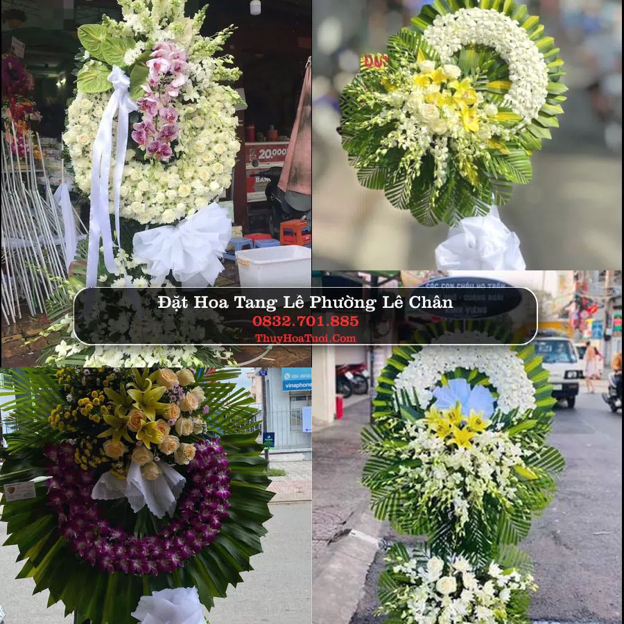 Vòng hoa chia buồn Phường Lê Chân - ThuyHoaTuoi.Com