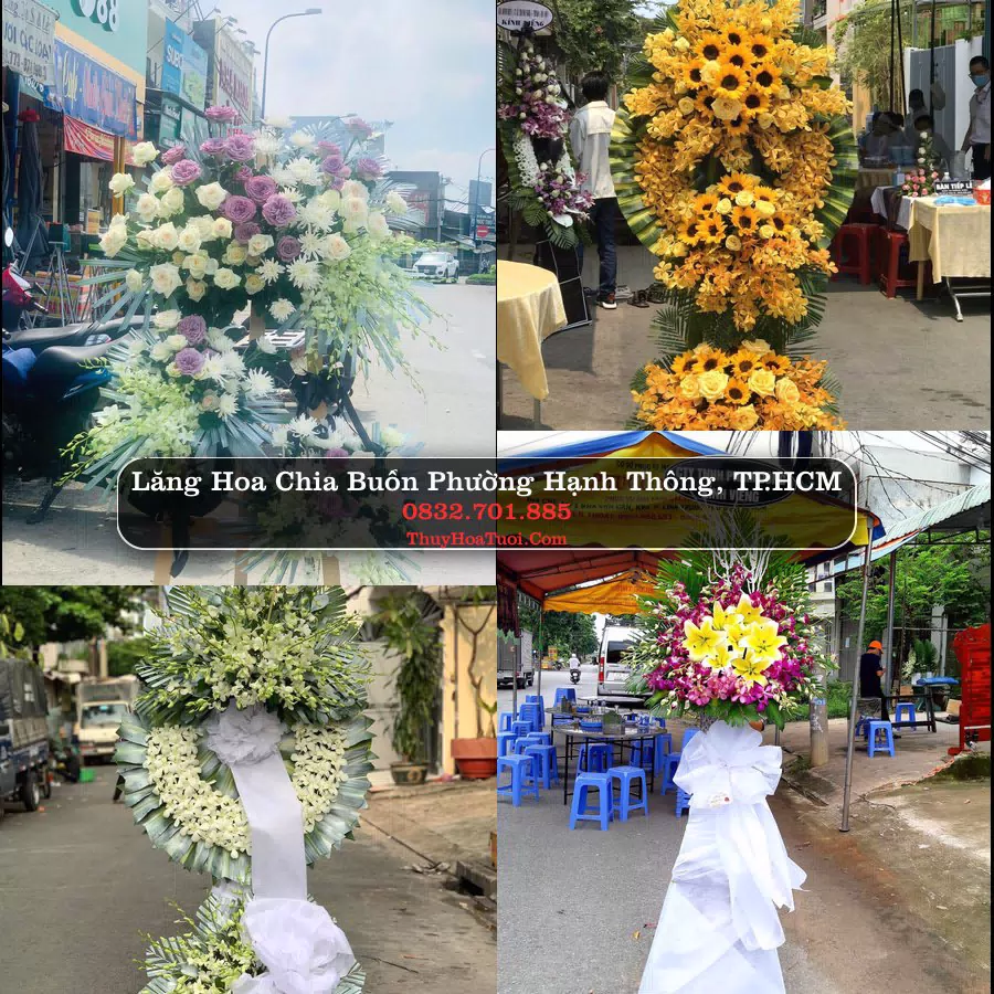 Vòng hoa chia buồn Phường Hạnh Thông - ThuyHoaTuoi.Com