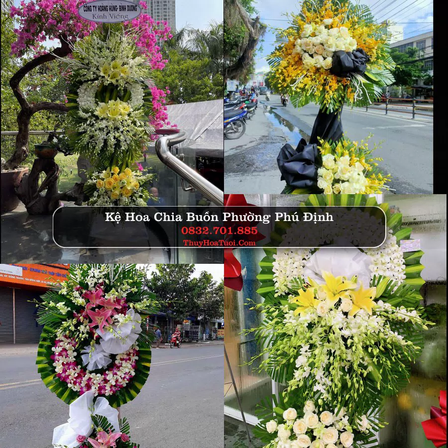 Vòng hoa chia buồn Phường Phú Định - ThuyHoaTuoi.Com