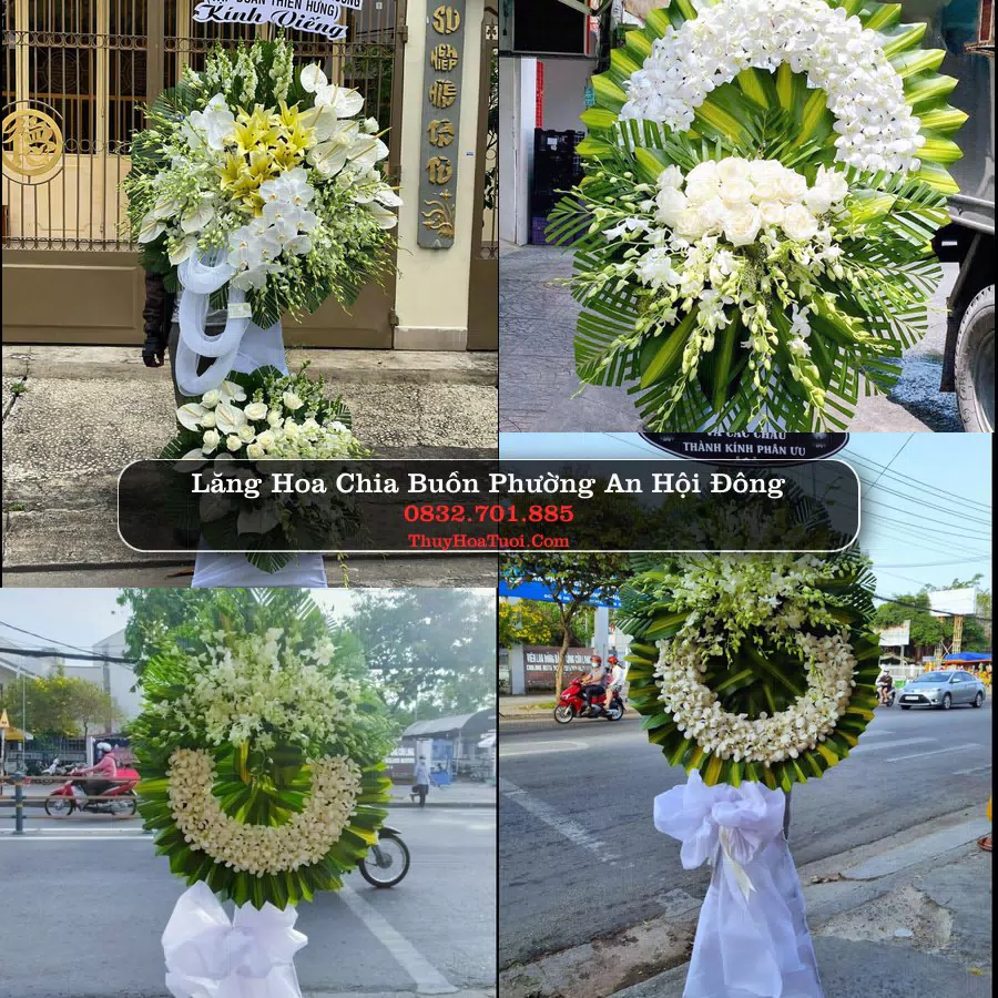 Vòng hoa chia buồn Phường An Hội Đông - ThuyHoaTuoi.Com