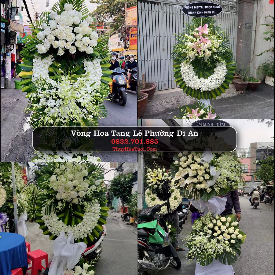 Đặt Vòng Hoa Chia Buồn tại Phường Dĩ An, TP.HCM