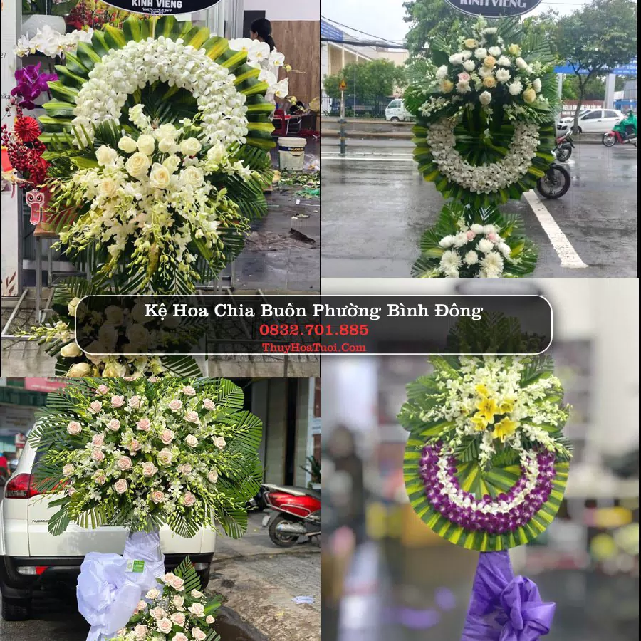 Vòng hoa chia buồn Phường Bình Đông - ThuyHoaTuoi.Com