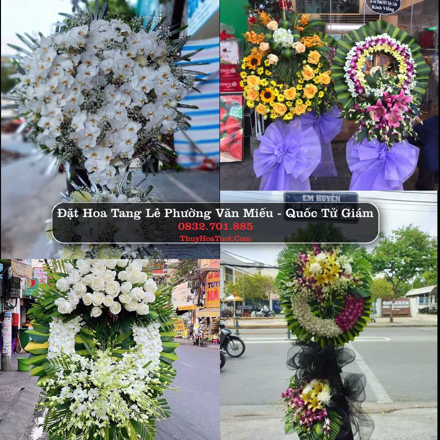 Kệ hoa tang lễ giao tại Phường Văn Miếu - Quốc Tử Giám, Hà Nội