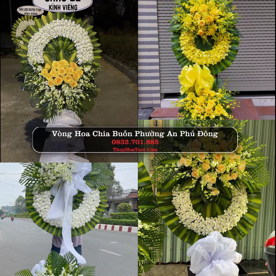Vòng hoa chia buồn Phường An Phú Đông - ThuyHoaTuoi.Com