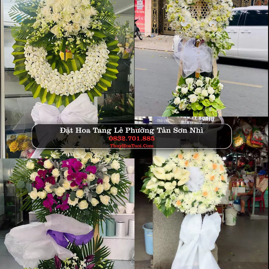 Vòng hoa chia buồn Phường Tân Sơn Nhì - ThuyHoaTuoi.Com