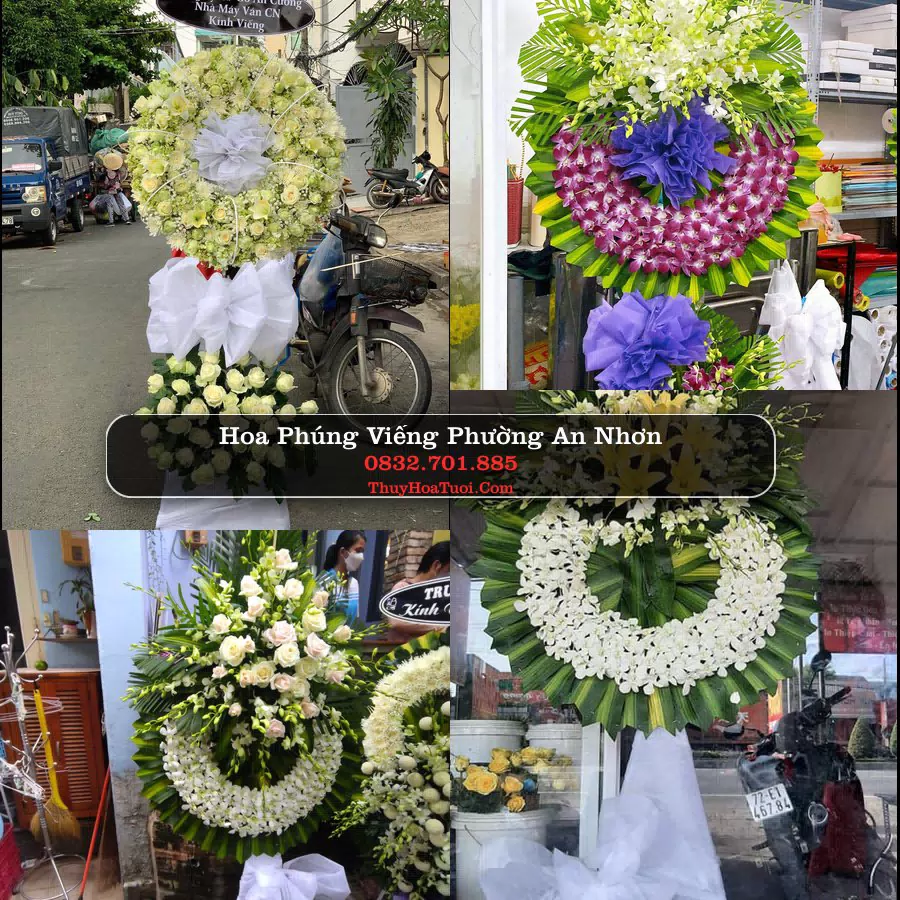 Vòng hoa chia buồn Phường An Nhơn - ThuyHoaTuoi.Com