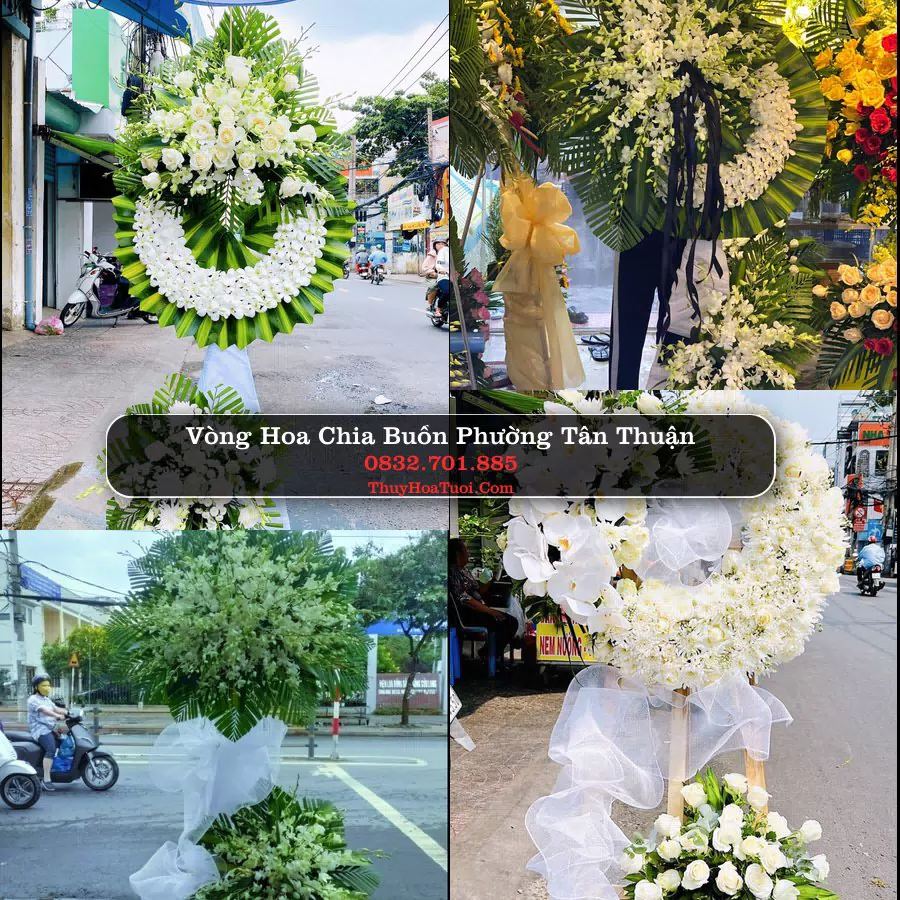 Vòng hoa chia buồn Phường Tân Thuận - ThuyHoaTuoi.Com