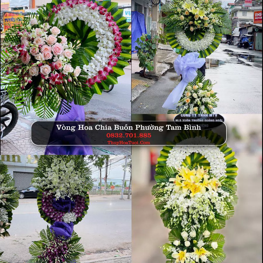 Vòng hoa chia buồn Phường Tam Bình - ThuyHoaTuoi.Com