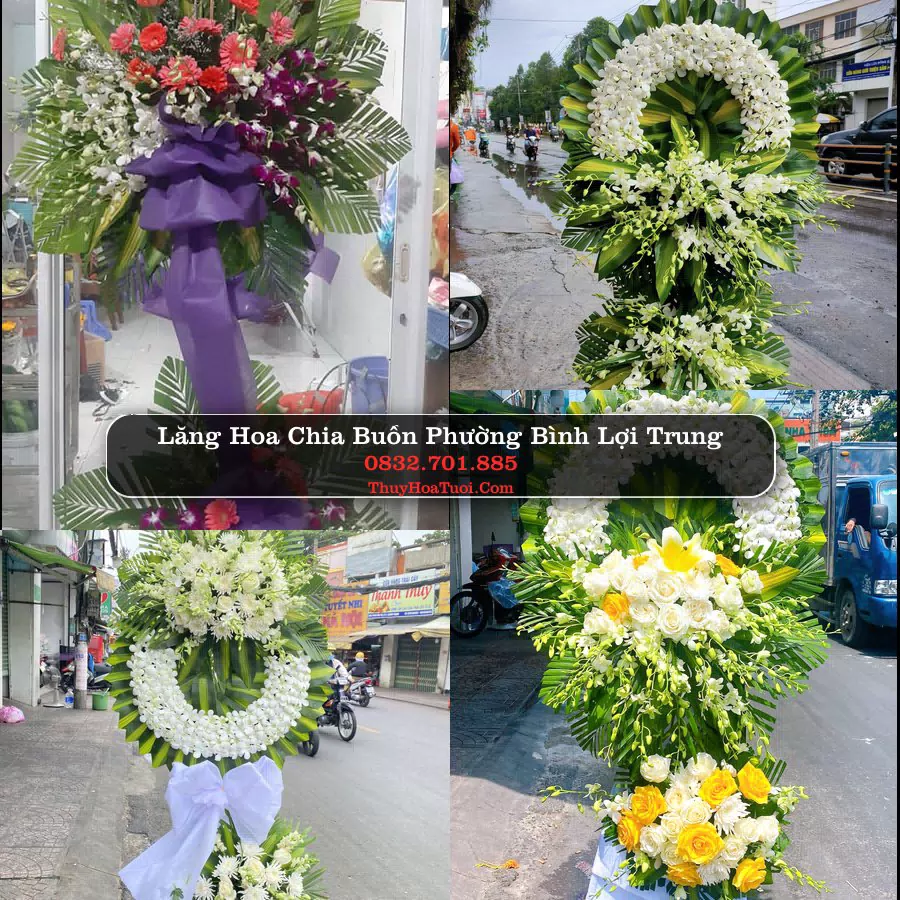 Vòng hoa chia buồn Phường Bình Lợi Trung - ThuyHoaTuoi.Com