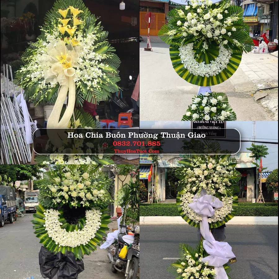 Vòng hoa chia buồn Phường Thuận Giao - ThuyHoaTuoi.Com