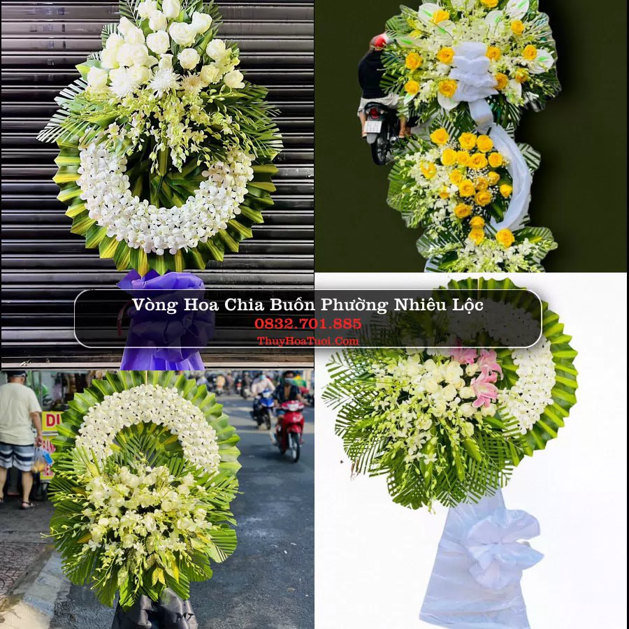 Vòng hoa chia buồn Phường Nhiêu Lộc - ThuyHoaTuoi.Com