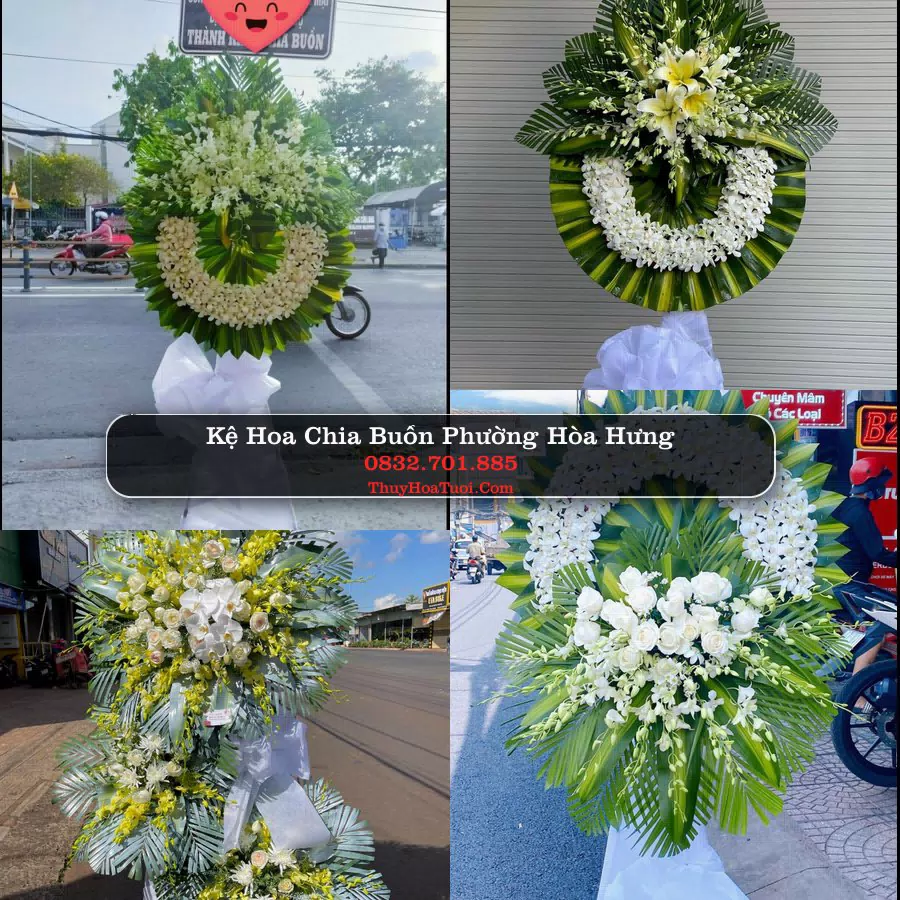 Vòng hoa chia buồn Phường Hòa Hưng - ThuyHoaTuoi.Com