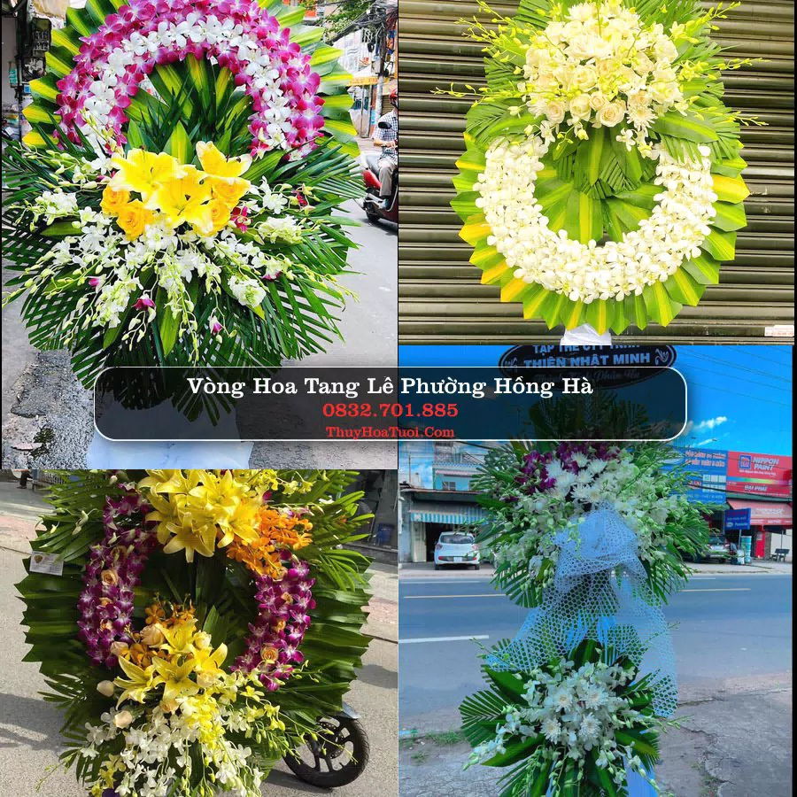 Vòng hoa chia buồn Phường Hồng Hà - ThuyHoaTuoi.Com