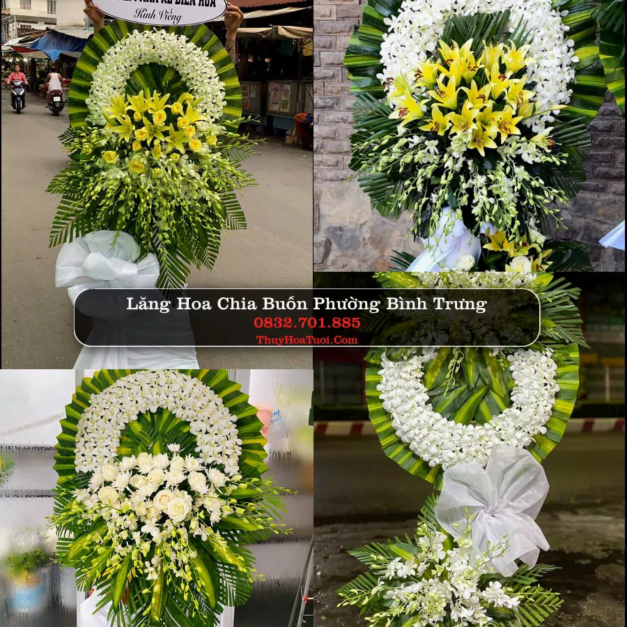 Vòng hoa chia buồn Phường Bình Trưng - ThuyHoaTuoi.Com