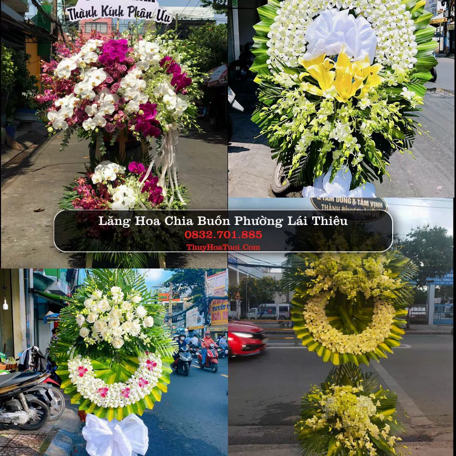Vòng hoa chia buồn Phường Lái Thiêu - ThuyHoaTuoi.Com
