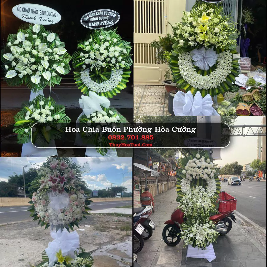 Vòng hoa chia buồn Phường Hòa Cường - ThuyHoaTuoi.Com
