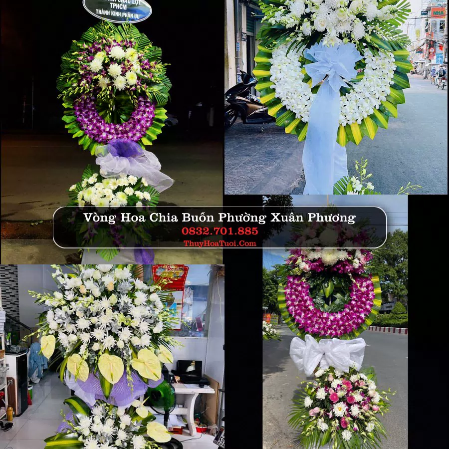 Vòng hoa chia buồn Phường Xuân Phương - ThuyHoaTuoi.Com