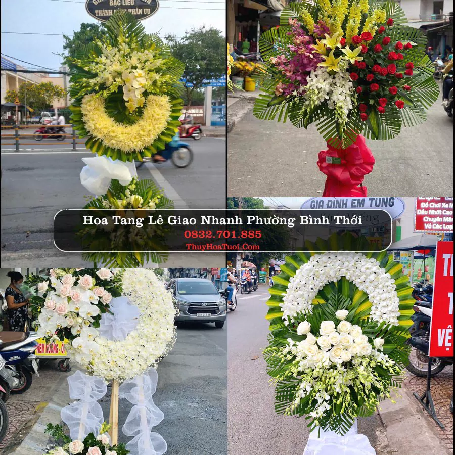 Đặt Vòng Hoa Tang Lễ tại Phường Bình Thới, TP.HCM