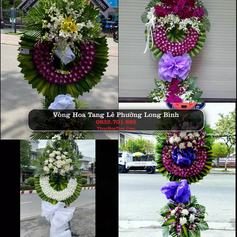 Vòng hoa chia buồn Phường Long Bình - ThuyHoaTuoi.Com