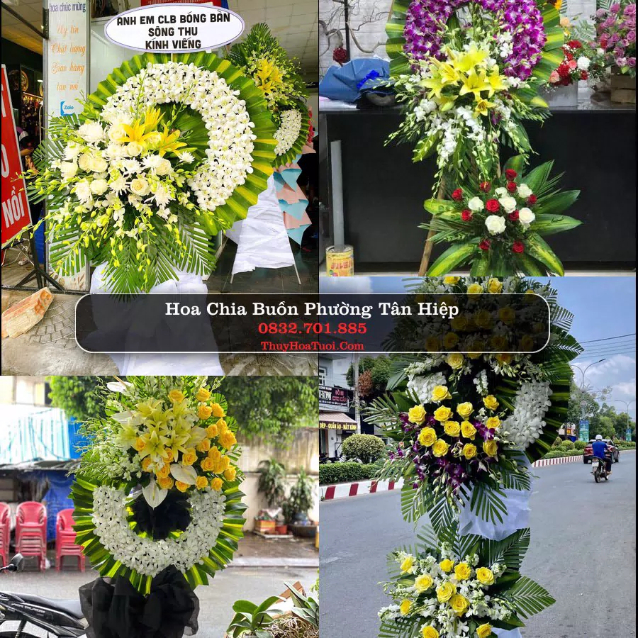 Vòng hoa chia buồn Phường Tân Hiệp - ThuyHoaTuoi.Com