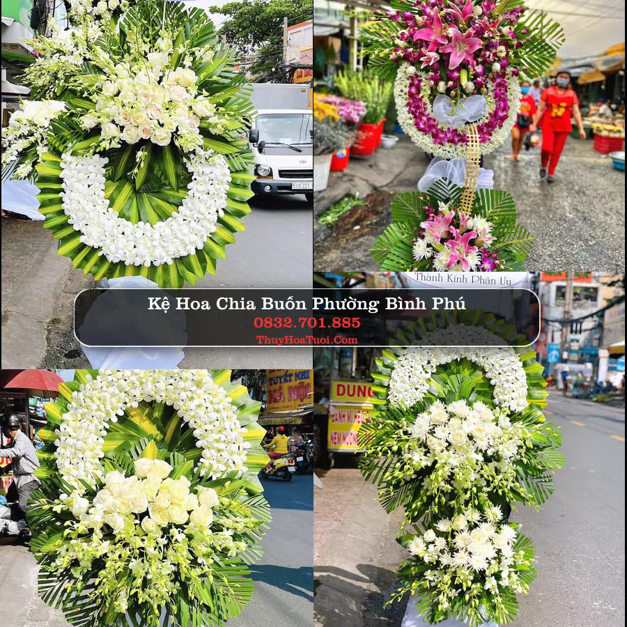 Vòng hoa chia buồn Phường Bình Phú - ThuyHoaTuoi.Com