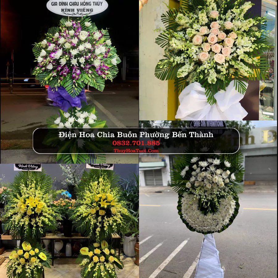 Vòng hoa chia buồn Phường Bến Thành - ThuyHoaTuoi.Com