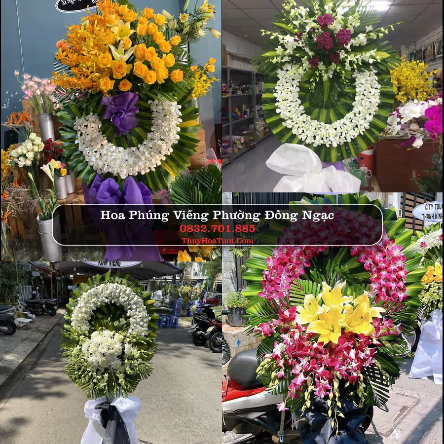 Vòng hoa chia buồn Phường Đông Ngạc - ThuyHoaTuoi.Com