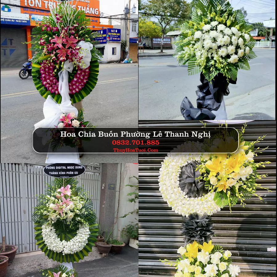 Vòng hoa chia buồn Phường Lê Thanh Nghị - ThuyHoaTuoi.Com