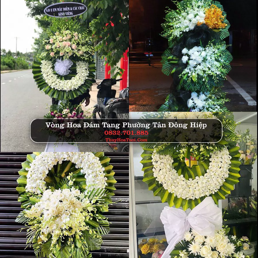 Vòng hoa chia buồn Phường Tân Đông Hiệp - ThuyHoaTuoi.Com