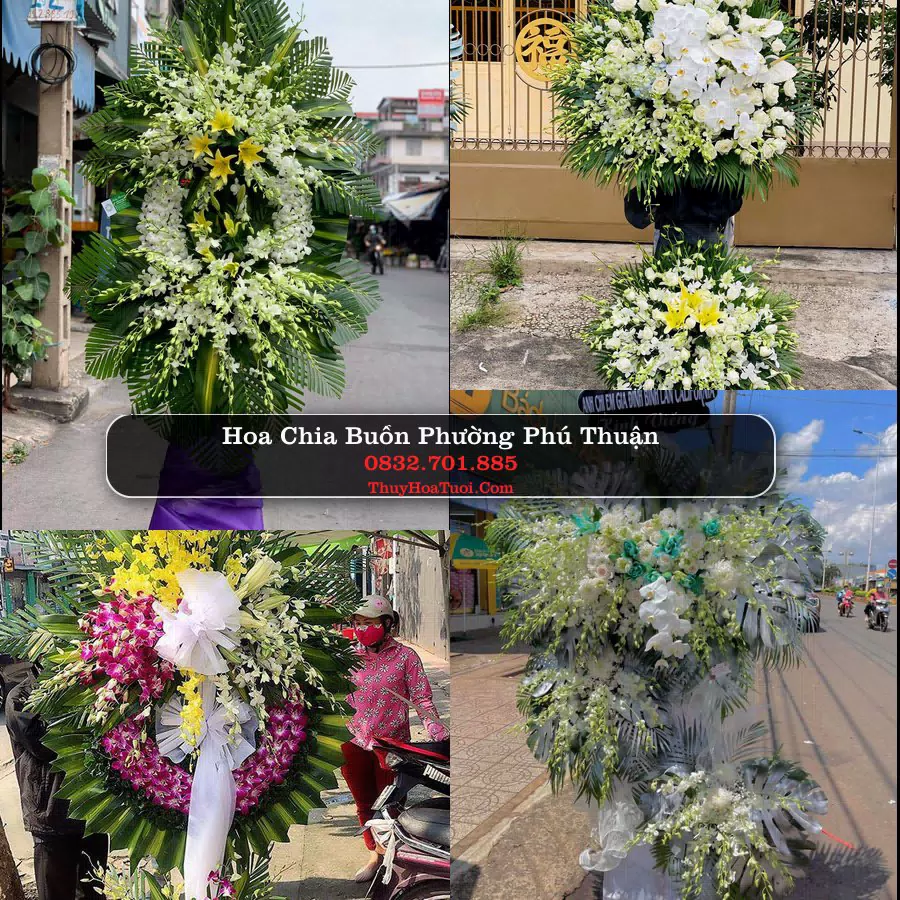 Vòng hoa chia buồn Phường Phú Thuận - ThuyHoaTuoi.Com
