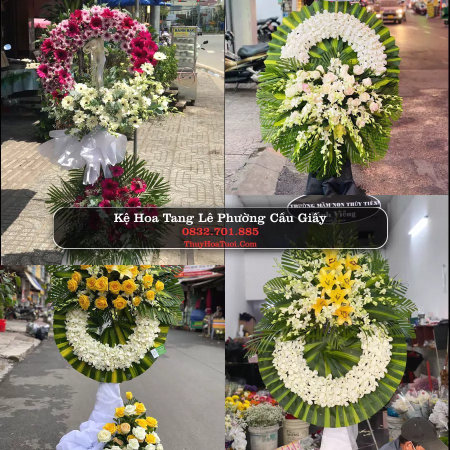 Vòng hoa chia buồn Phường Cầu Giấy - ThuyHoaTuoi.Com