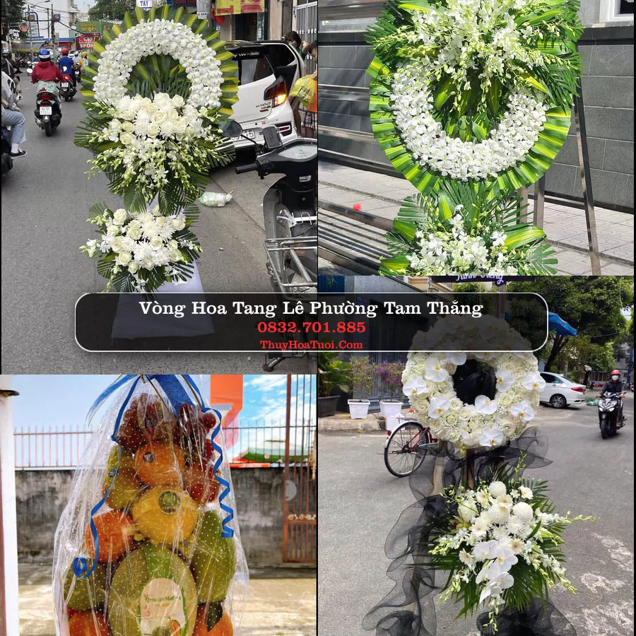 Vòng hoa chia buồn Phường Tam Thắng - ThuyHoaTuoi.Com