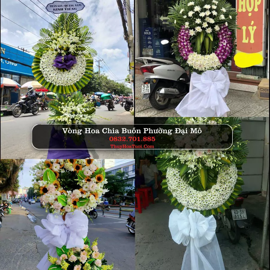 Vòng hoa chia buồn Phường Đại Mỗ - ThuyHoaTuoi.Com