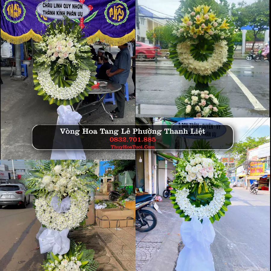 Vòng hoa chia buồn Phường Thanh Liệt - ThuyHoaTuoi.Com