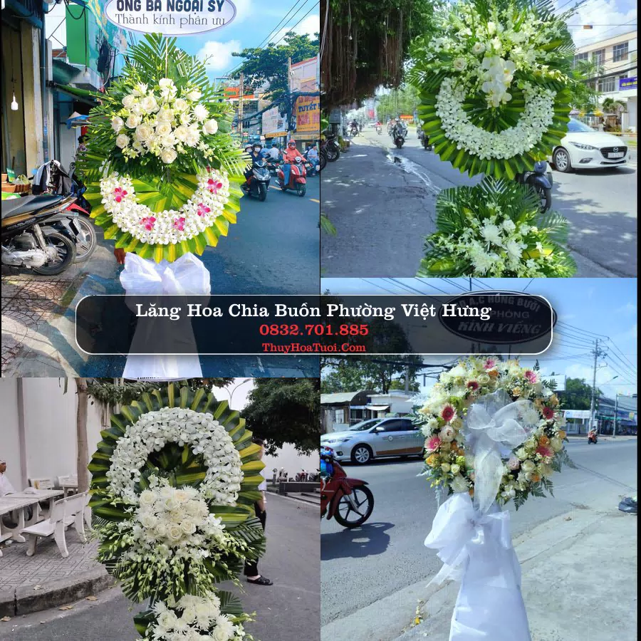 Vòng hoa chia buồn Phường Việt Hưng - ThuyHoaTuoi.Com