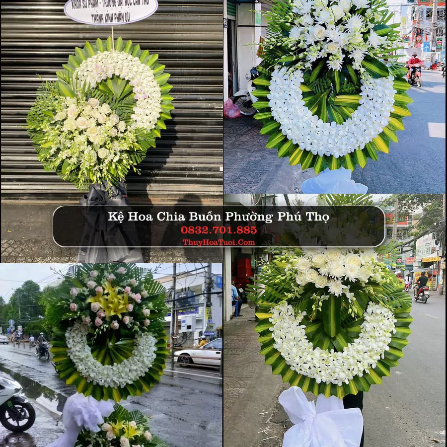 Vòng hoa chia buồn Phường Phú Thọ - ThuyHoaTuoi.Com